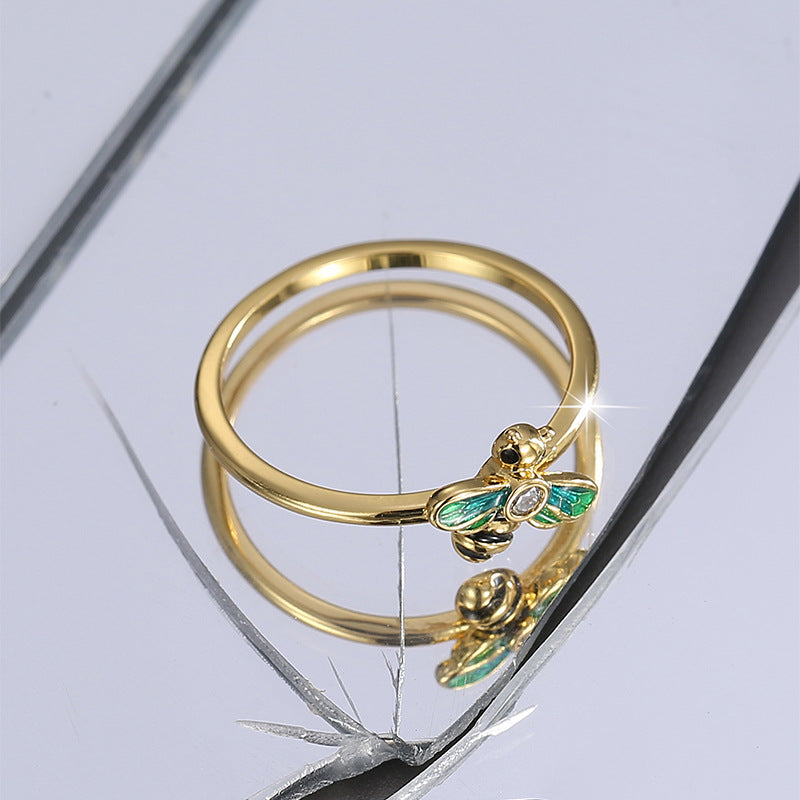 Bague diamant abeille 