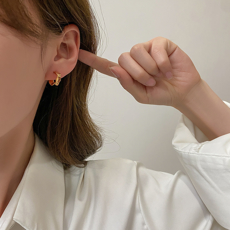 Geometric metal earrings