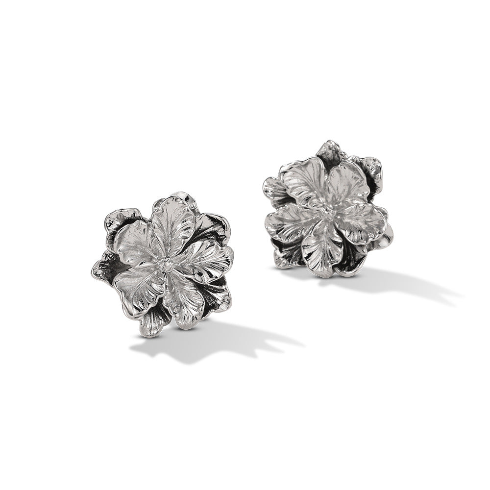 Boucles d'oreilles à tige en forme de fleur 