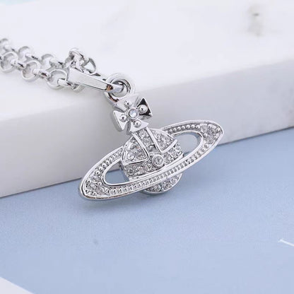 Classic Full Diamond Planet Necklace