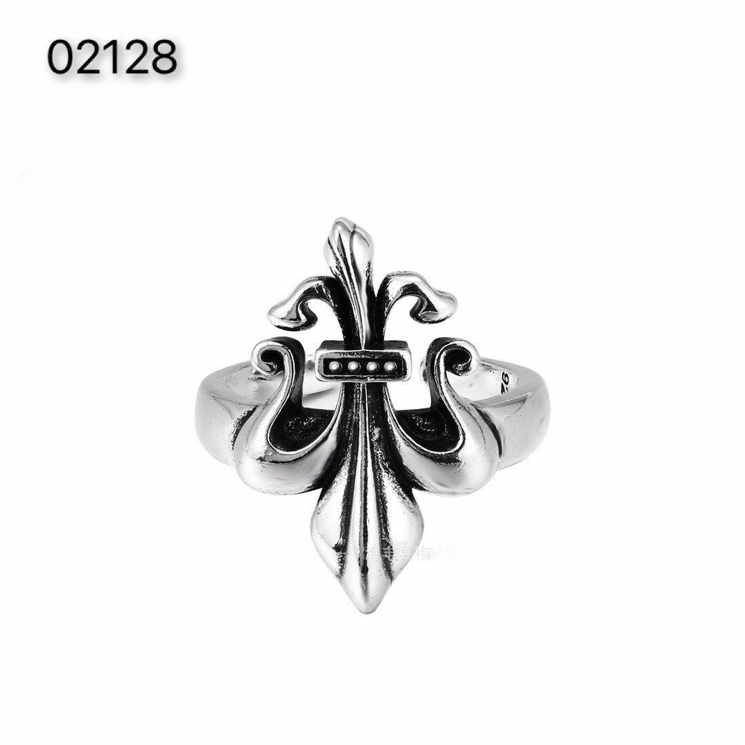 CH-S925 Silver Plated Vintage Open Hip Hop Ring