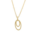 Collier simple pop à double anneau 