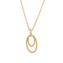 Collier simple pop à double anneau 