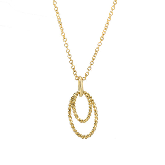 Simple Pop Double-ring Necklace