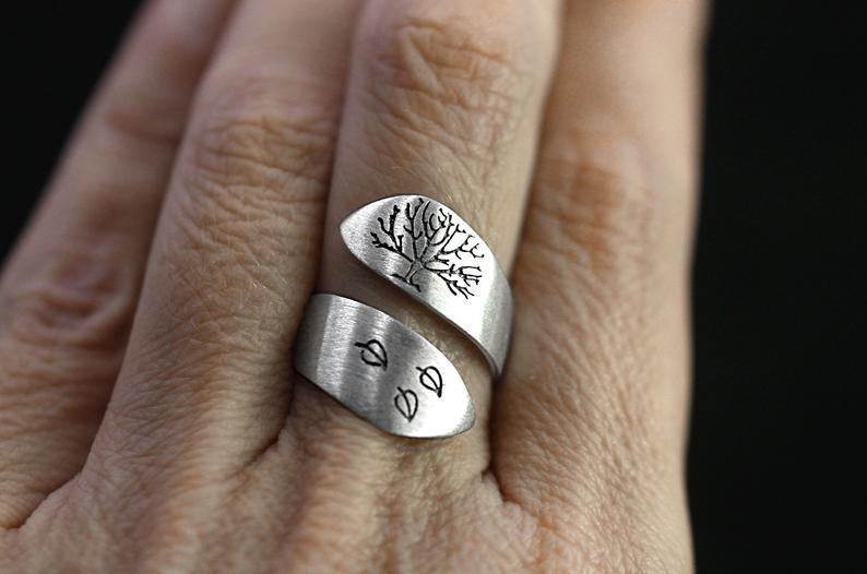 Bague ouverte Arbre de Vie 