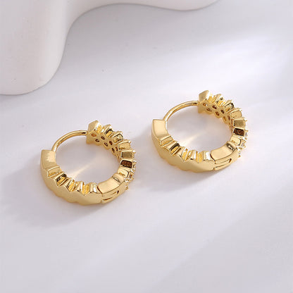 Gear Diamond Earrings