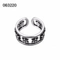 CH-S925 Silver Plated Vintage Open Hip Hop Ring（4）
