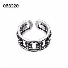 CH-S925 Silver Plated Vintage Open Hip Hop Ring