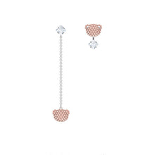 Beating Heart Teddy Bear Crystal Earrings