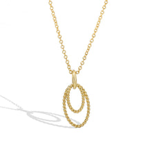 Collier simple pop à double anneau 
