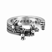 CH-S925 Silver Plated Vintage Open Hip Hop Ring LuckCoo