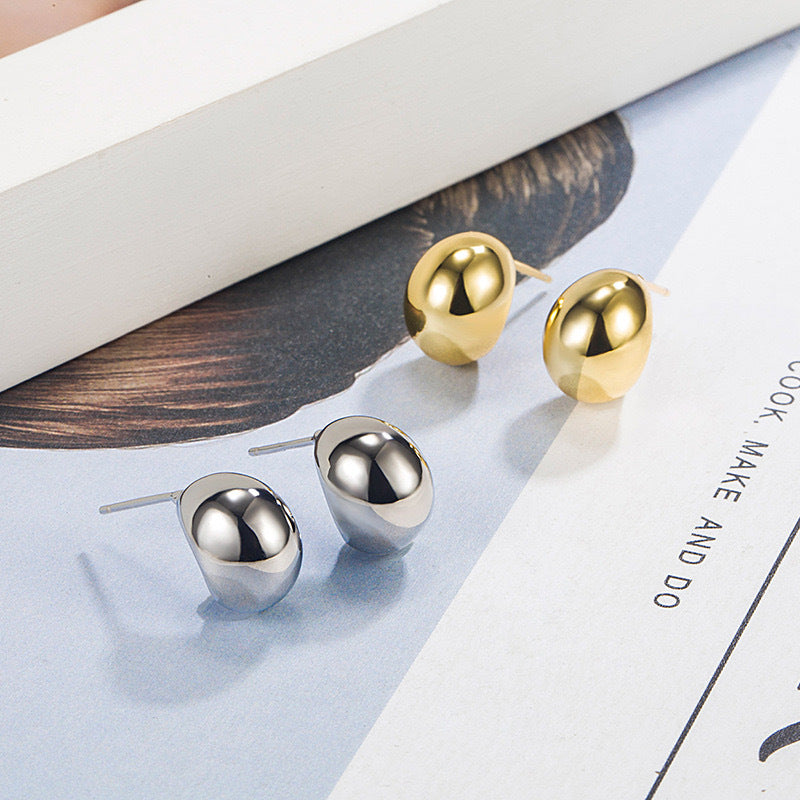 Round Hollow Earrings