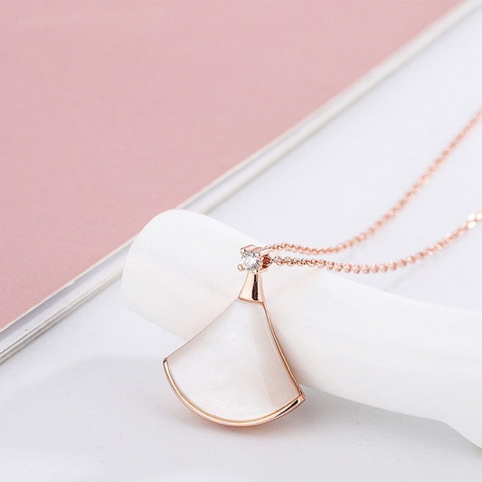Shell skirt pendant necklace