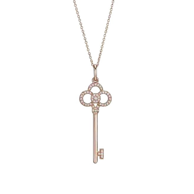 Key necklace iris cross snowflake collarbone chain