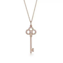Key necklace iris cross snowflake collarbone chain