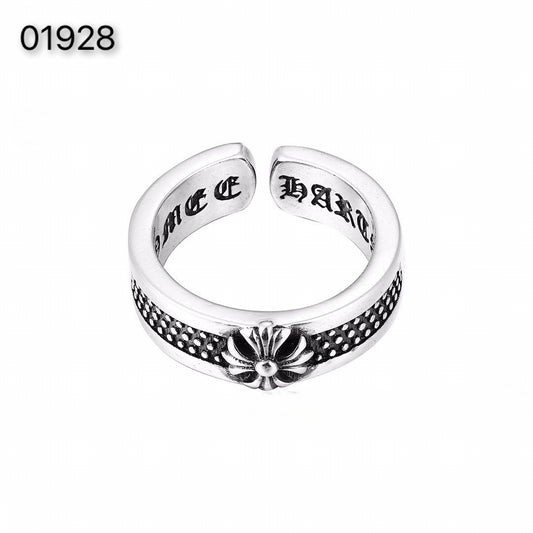 CH-S925 Silver Plated Vintage Open Hip Hop Ring（2）