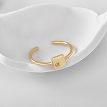 Bague étoile carrée 
