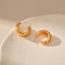 Boucles d'oreilles géométriques en forme de C 