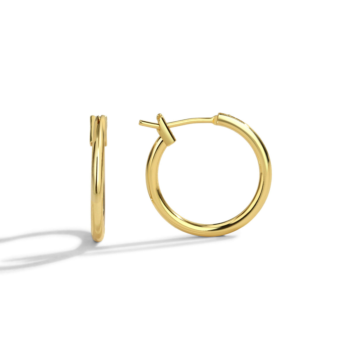 Boucles d'oreilles rondes lisses minimalistes 