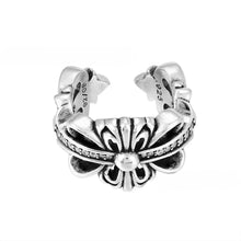 CH-S925 Silver Plated Vintage Open Hip Hop Ring LuckCoo