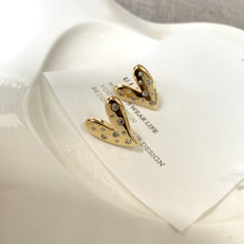 Alien Diamond Heart Earrings
