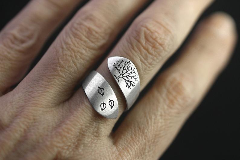 Bague ouverte Arbre de Vie 
