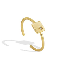 Bague étoile carrée 