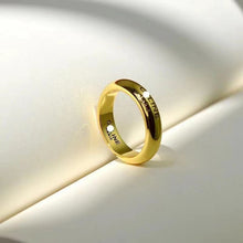 plain circle alphabet ring