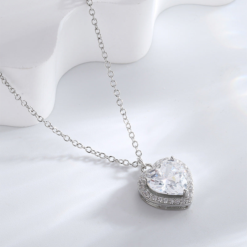 Heart Shaped Diamond Necklace