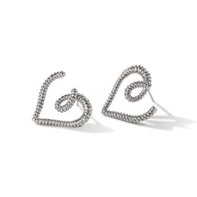 Boucles d'oreilles coeur spirale ligne 
