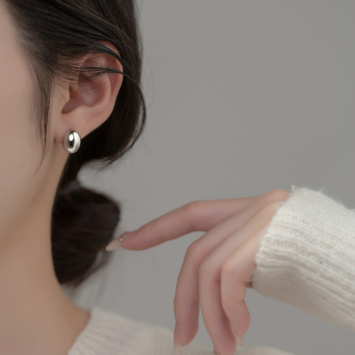 Mirror style earrings