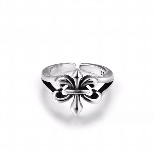 CH-S925 Silver Plated Vintage Open Hip Hop Ring（26）