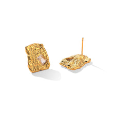Square Geometric Diamond Texture Earrings