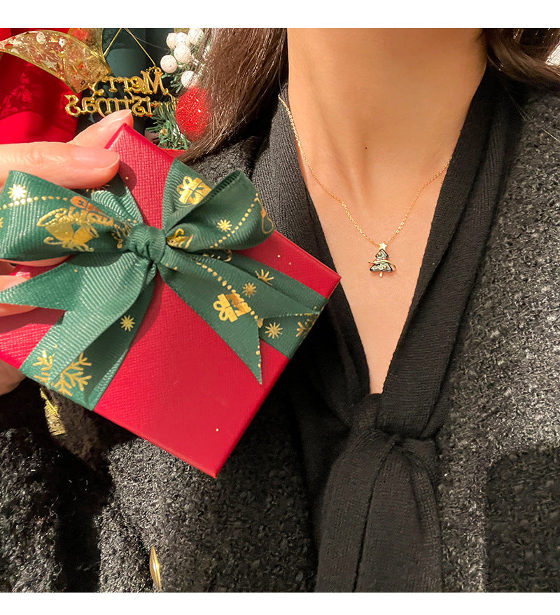 Christmas Tree Necklace Sterling Silver