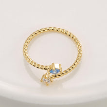 Set with two tone diamond ring