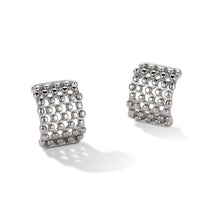 Boucles d'oreilles géométriques en maille creuse 