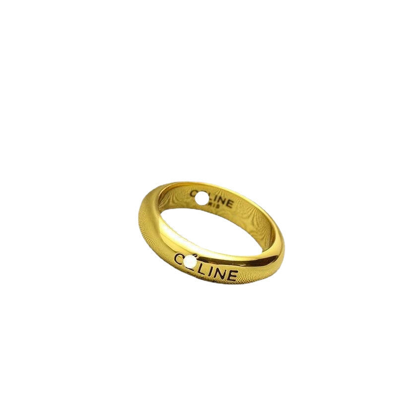 plain circle alphabet ring