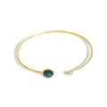 Malachite Red Agate Open Diamond Bracelet