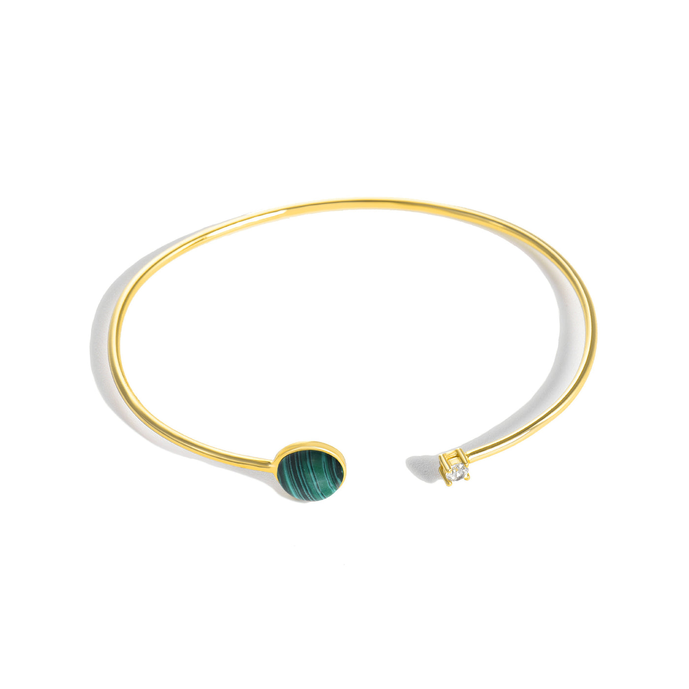 Malachite Red Agate Open Diamond Bracelet