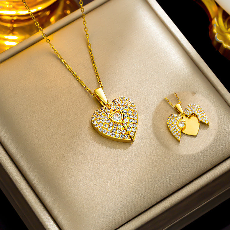 Pendentif aile de coeur 