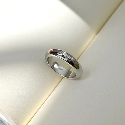 plain circle alphabet ring