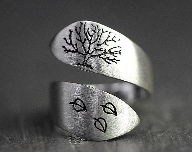Bague ouverte Arbre de Vie 