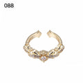 CH-S925 Silver Plated Vintage Open Hip Hop Ring（10）