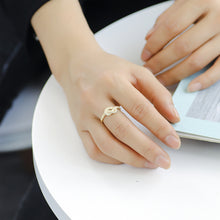 Chain knotted diamond ring