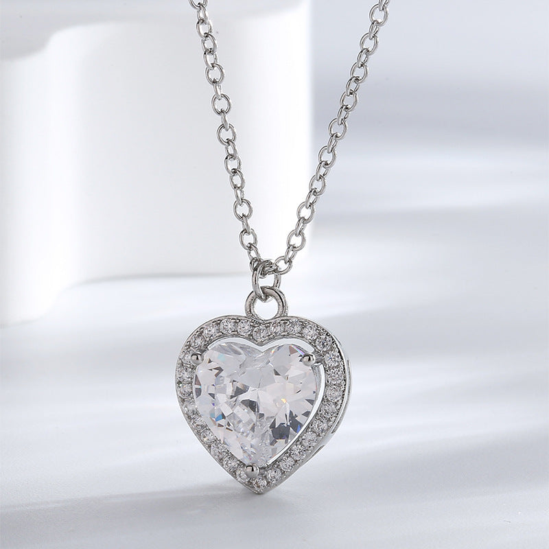 Heart Shaped Diamond Necklace