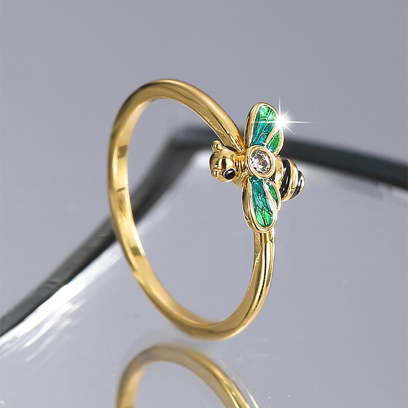 Bague diamant abeille 