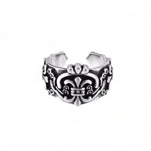 CH-S925 Silver Plated Vintage Open Hip Hop Ring LuckCoo