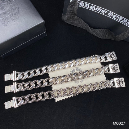 S925 Sterling Silver Hip Hop Cross Bracelet