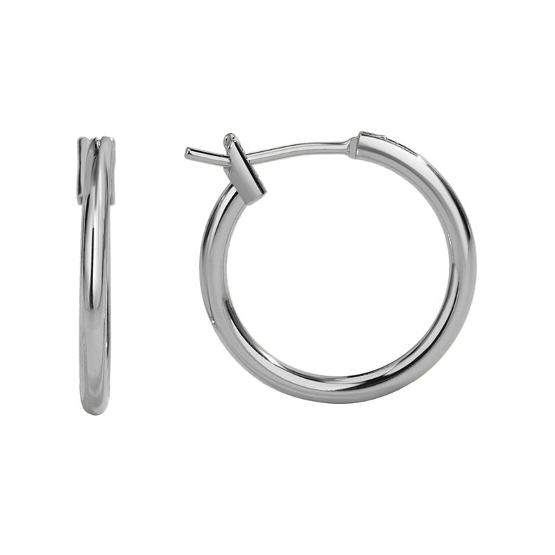 Boucles d'oreilles rondes lisses minimalistes 