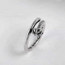 CH-S925 Silver Plated Vintage Open Hip Hop Ring LuckCoo
